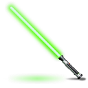 green, light saber, star wars